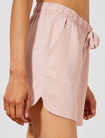 Calções fluidos em lyocell - Kiabi