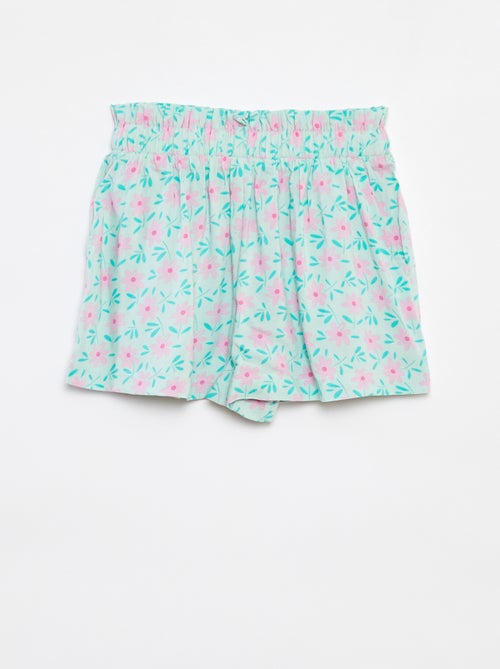 Calções fluidos estampados - Kiabi