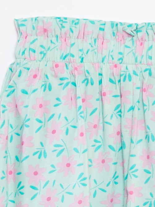 Calções fluidos estampados - Kiabi