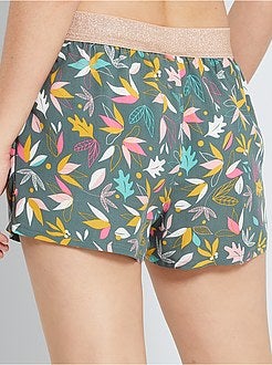 Calções fluidos estampados - Kiabi