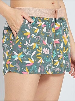Calções fluidos estampados - Kiabi