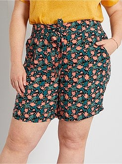 Calções fluidos estampados - Kiabi