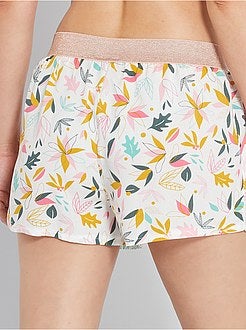 Calções fluidos estampados - Kiabi