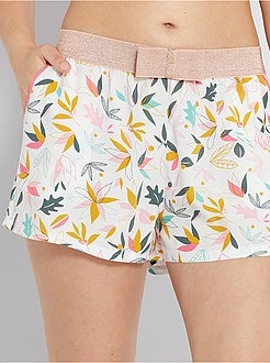 Calções fluidos estampados - Kiabi