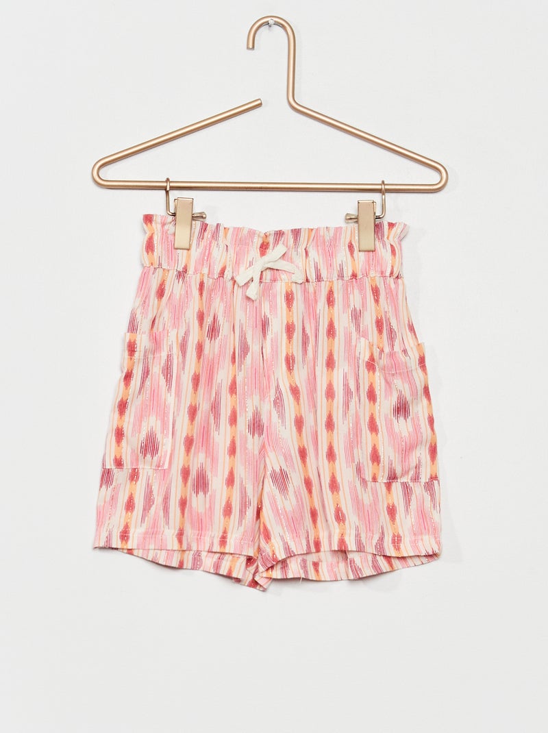 Calções fluidos estampados ROSA - Kiabi