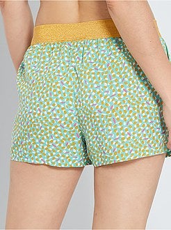 Calções fluidos estampados - Kiabi
