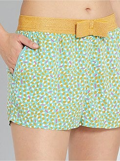 Calções fluidos estampados - Kiabi