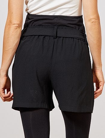 Calções fluidos pré-mamã cintados - Kiabi