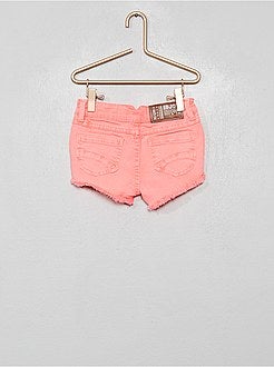 Calções fluorescentes de ganga - Kiabi