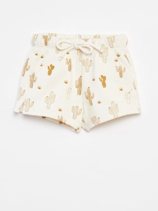 Calções grossos com estampado