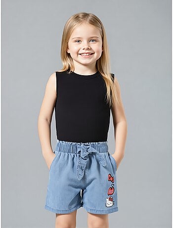 Calções hello kitty azul menina | licença oficial