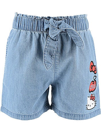 Calções hello kitty azul menina | licença oficial
