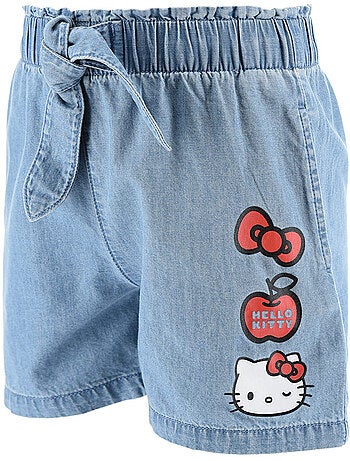 Calções hello kitty azul menina | licença oficial