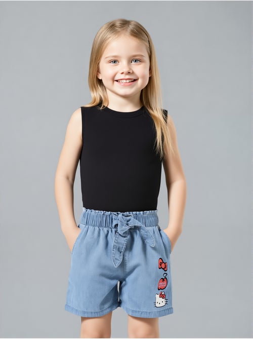Calções hello kitty azul menina | licença oficial - Kiabi Calções hello kitty azul menina | licença oficial - Kiabi