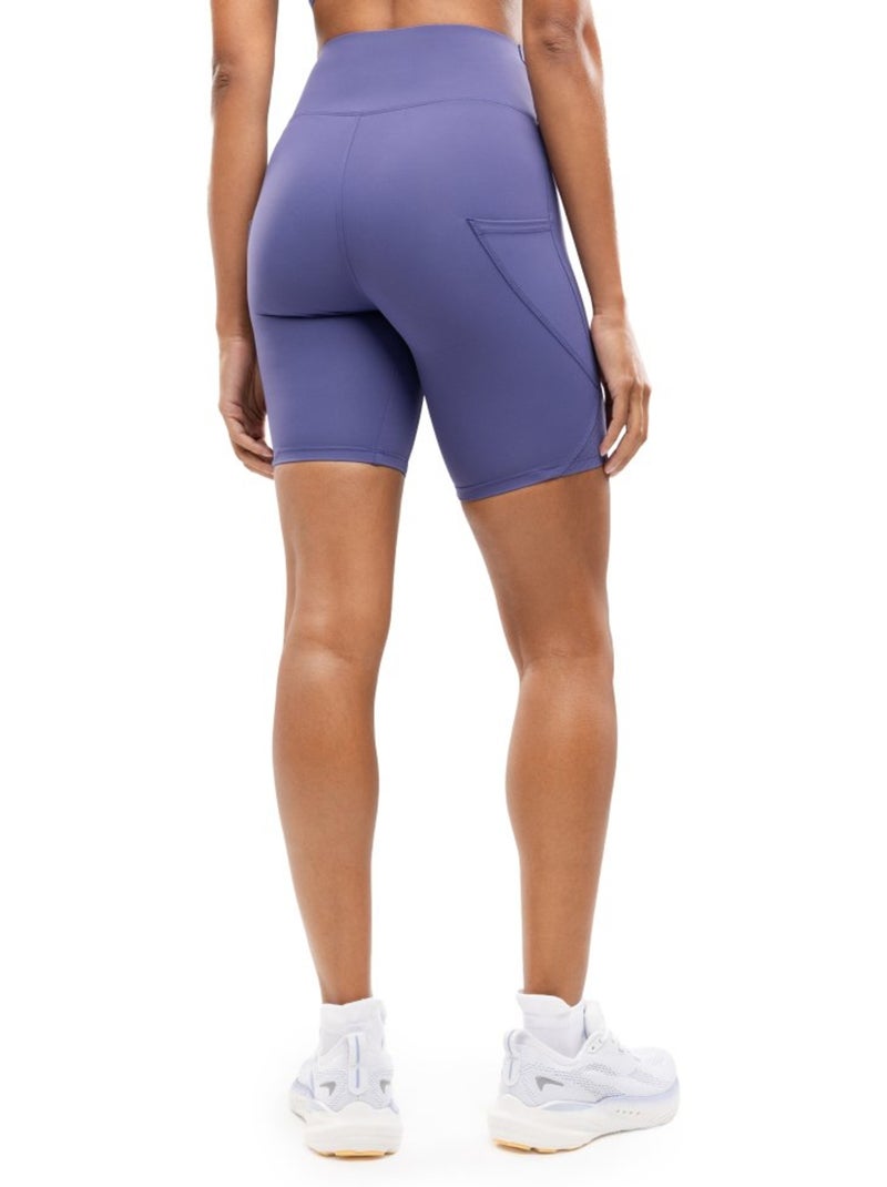 Calções justos de corrida para mulher Azul - Kiabi