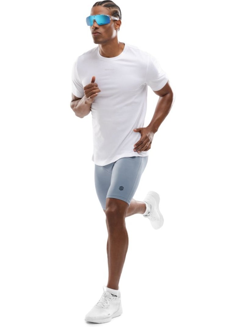 Calções justos de treino para homem Azul - Kiabi