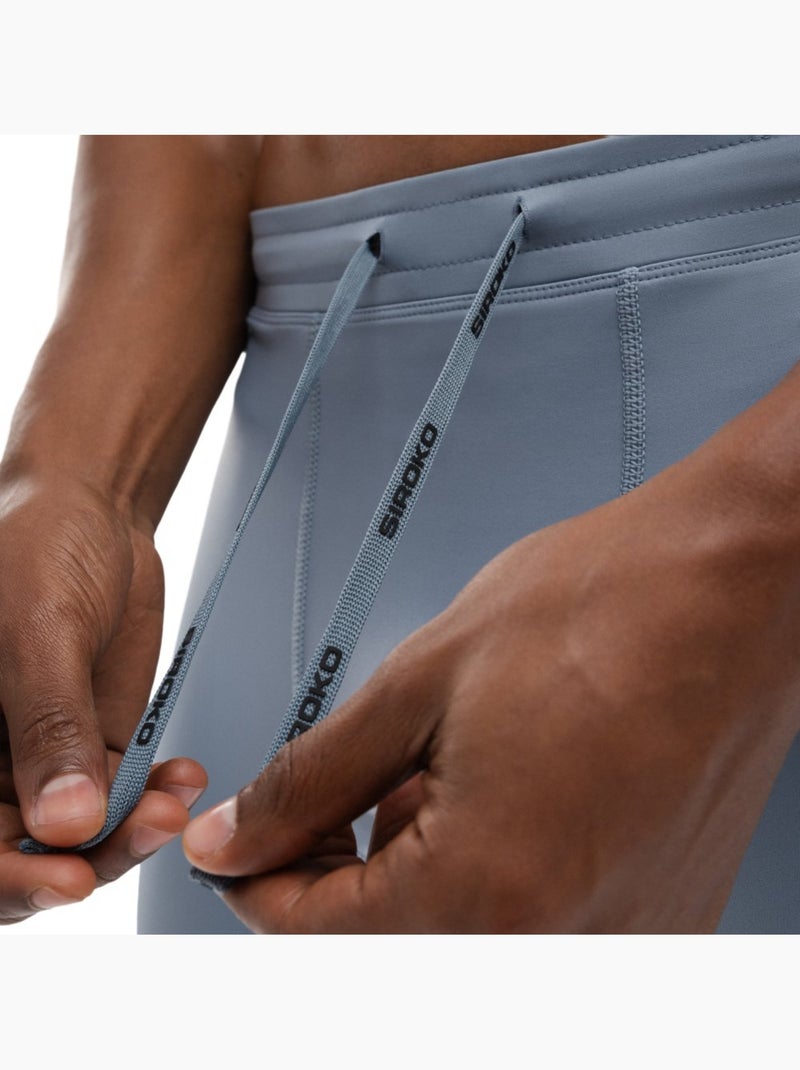 Calções justos de treino para homem Azul - Kiabi