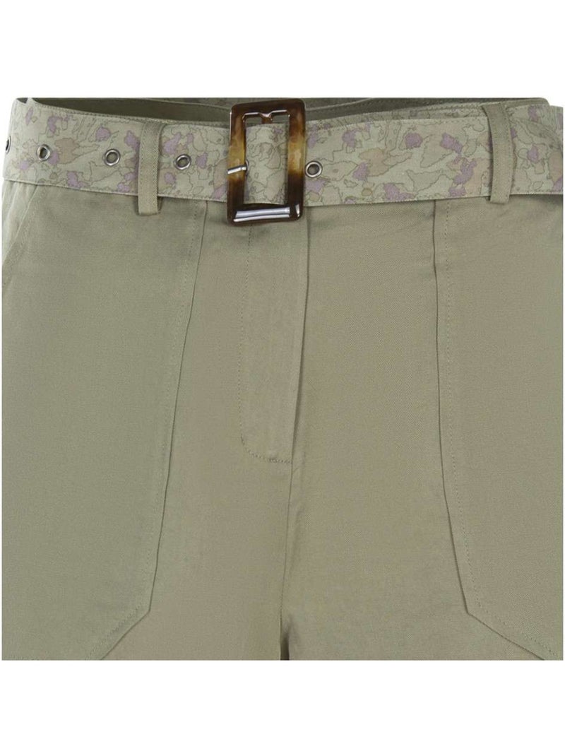 Calções Kaki para Mulher Kaporal CODI Verde cáqui claro - Kiabi