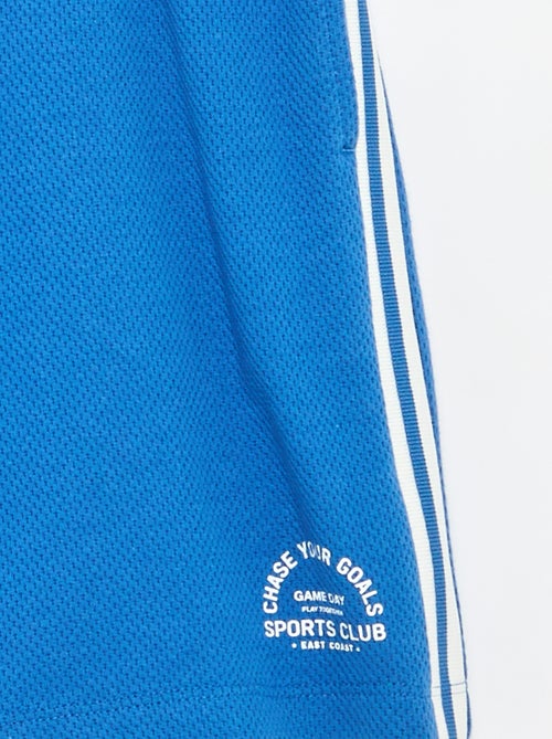 Calções largos com riscas contrastantes nas laterais - Kiabi