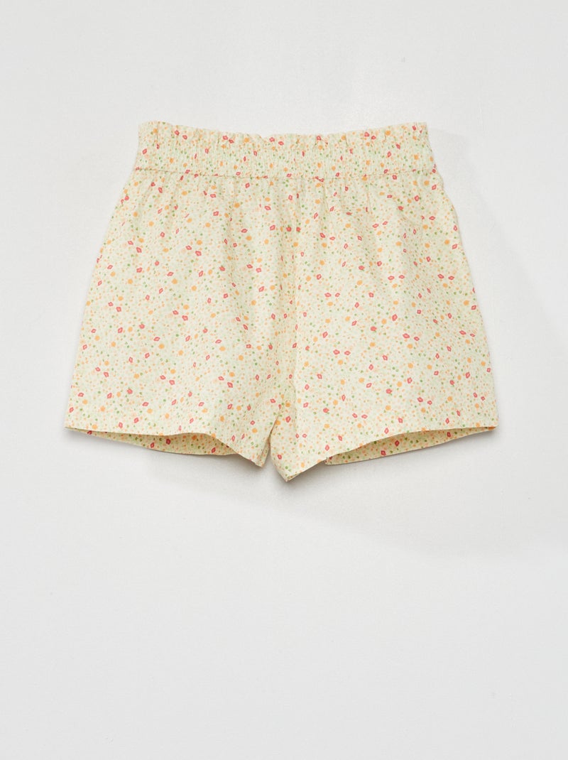 Calções largos em algodão BRANCO - Kiabi