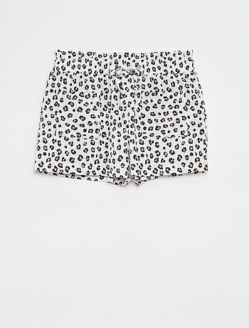 Calções leve de malha gofrada