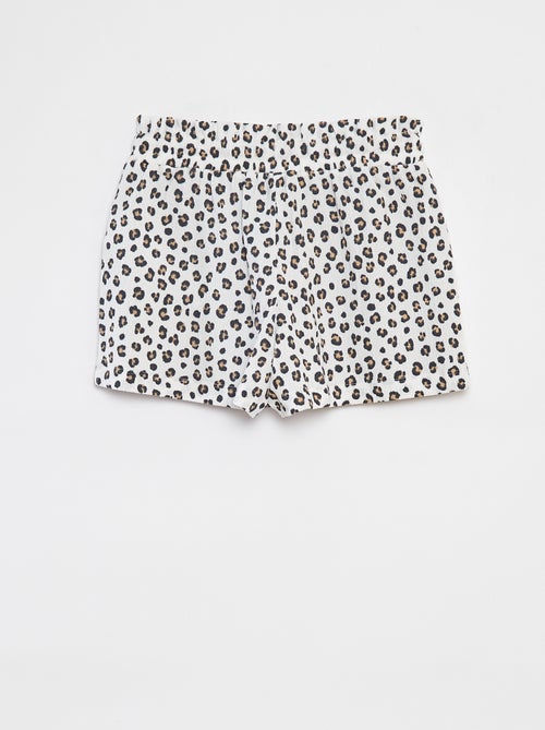 Calções leve de malha gofrada - Kiabi