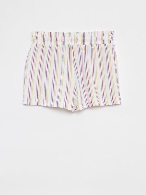 Calções leve de malha gofrada - Kiabi