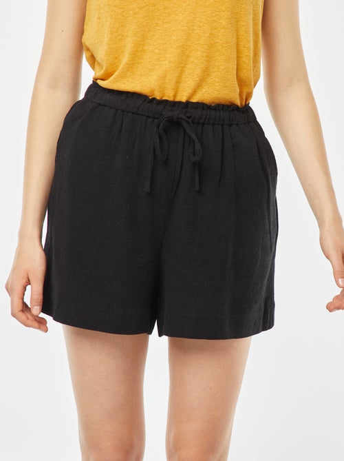 Calções leves com atilhos - Kiabi