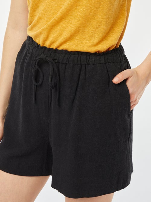 Calções leves com atilhos - Kiabi