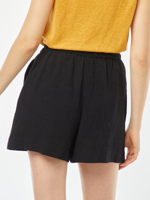 Calções leves com atilhos - Kiabi