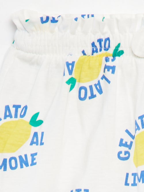 Calções leves com motivo e laço de fantasia - Kiabi