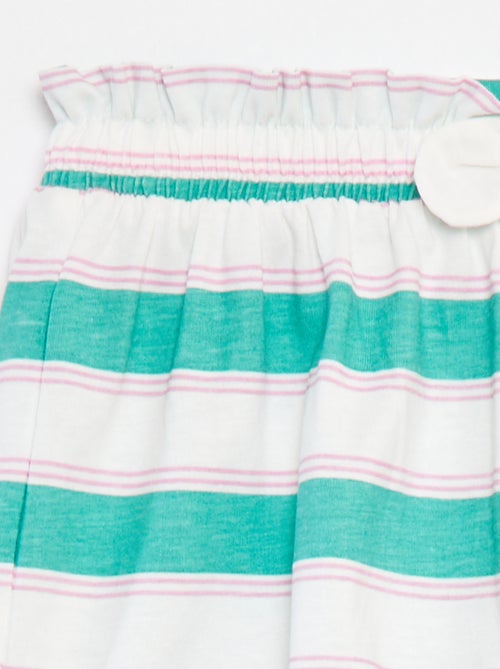 Calções leves com motivo e laço de fantasia - Kiabi