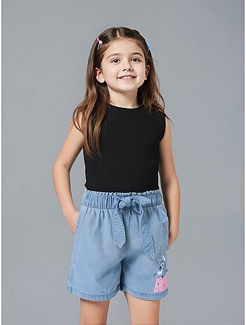 Calções lilo & stitch azul menina | licença oficial