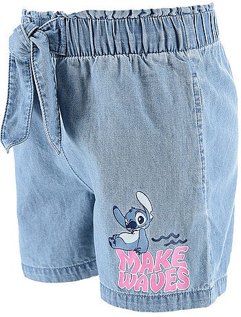 Calções lilo & stitch azul menina | licença oficial