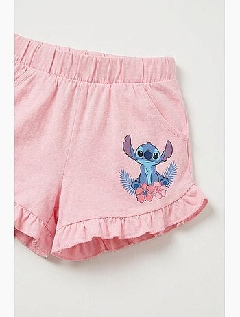 Calções lilo & stitch rosa menina | licença oficial