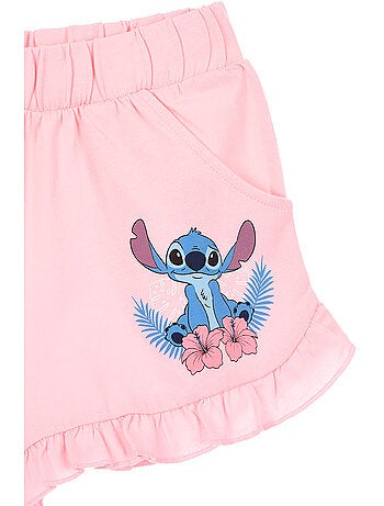 Calções lilo & stitch rosa menina | licença oficial