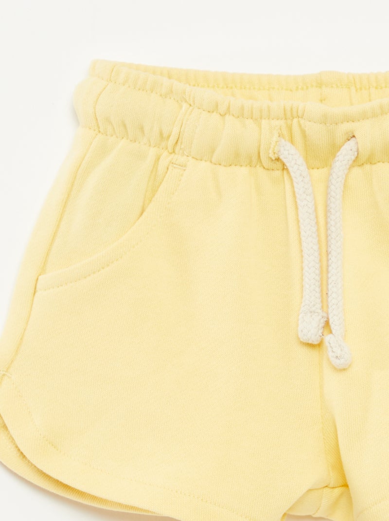 Calções lisos com bolsos AMARELO - Kiabi