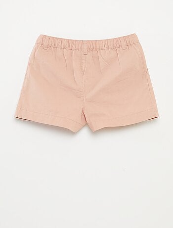 Calções lisos com cintura ajustável