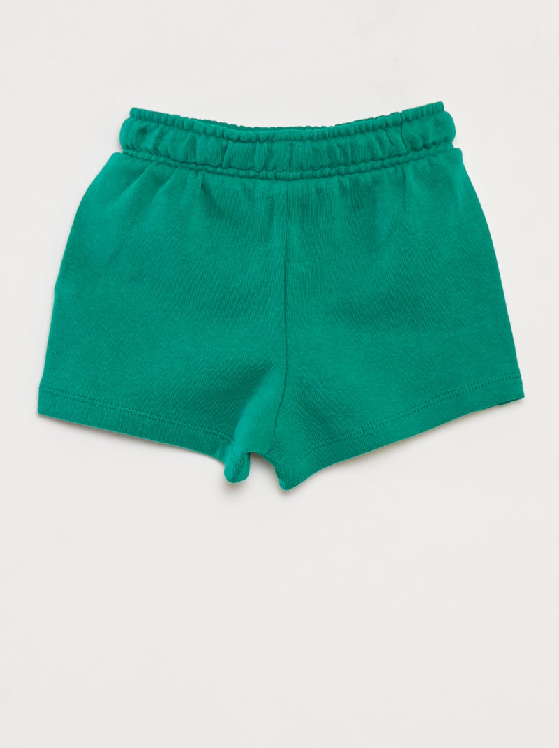 Calções lisos com cintura elástica VERDE - Kiabi