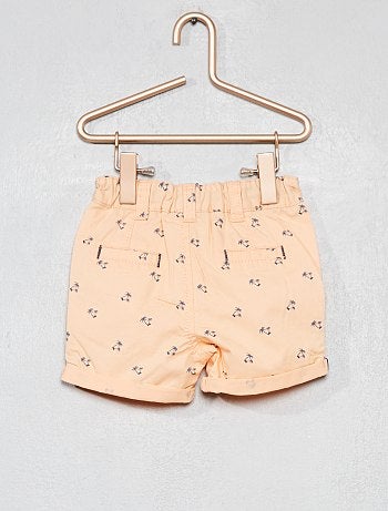 Calções lisos com dobra - Kiabi