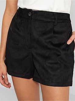 Calções lisos de camurça sintética - Kiabi