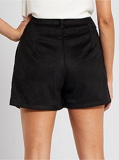 Calções lisos de camurça sintética - Kiabi