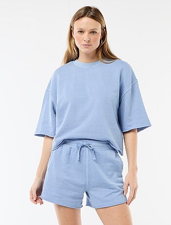 Calções lisos em French Terry