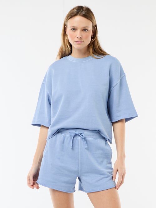 Calções lisos em French Terry - Kiabi