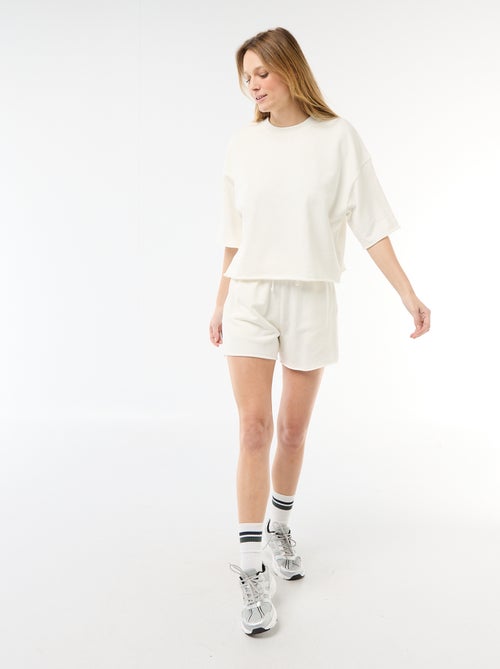 Calções lisos em French Terry - Kiabi