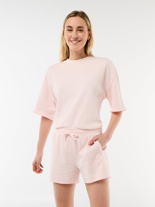 Calções lisos em French Terry - Kiabi