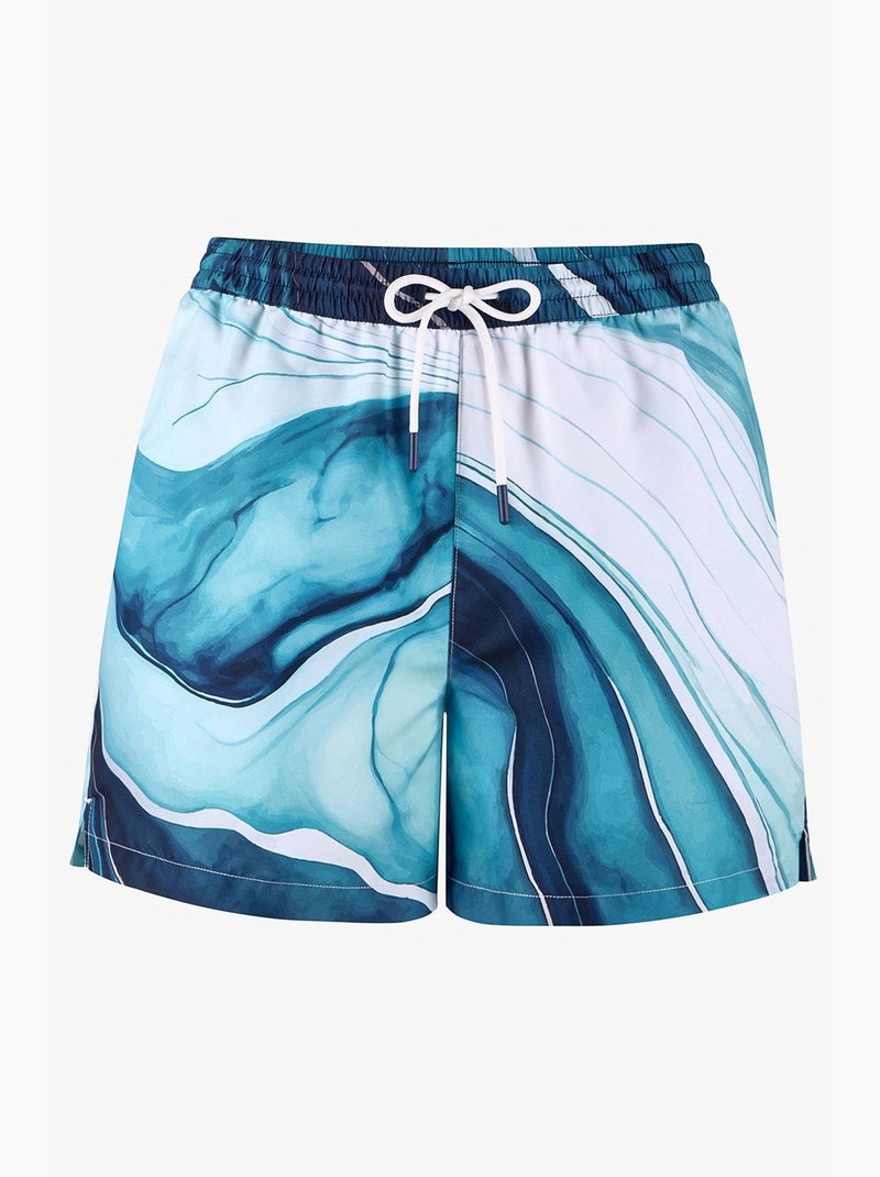 Calções marble de homem penti Azul-ultramar - Kiabi