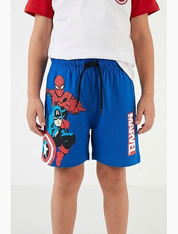 Calções marvel azul menino | licença oficial