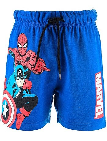 Calções marvel azul menino | licença oficial