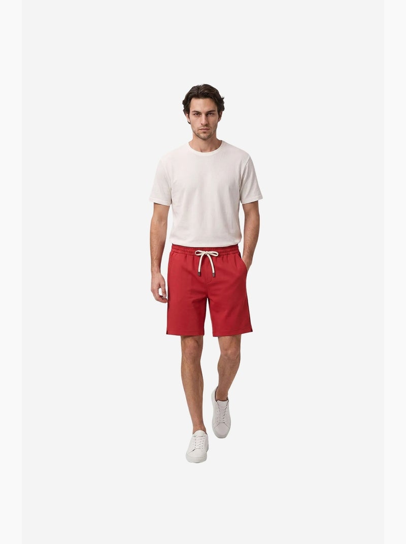 Calções masculinos de poliéster-elastano tommy Vermelho - Kiabi